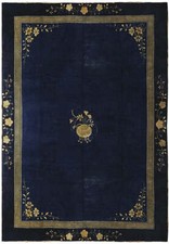 9x11' CHINA ART DECO RUG 1930's Blue #F-5633 picture