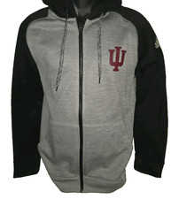 Indiana Hoosiers TEAM ISSUE Adidas Climawarm Men's M Gray Full Zip Jacket picture