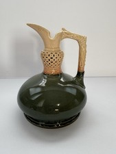 Zsolnay: Antique Pitcher, 1890's Green Reticulated Persian style Porcelain picture