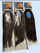 outre urban x-pression human hair straight weft 18in 1B black 3 pack picture