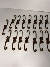Vintage Brass MONKEY Hanging Hook Hanger  Set of 15  5” Long  Plant MCM Decor picture