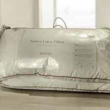2 Pack Saatva  King Latex High Loft Pillow White Luxury Contouring Hotel Comfort picture