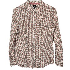 Talbots Womens Sz 6 Non-Iron Shirt Equestrian Horsebit Chain Button Down picture