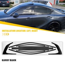 1Set Glossy Black Chrome Delete Blackout Window Overlay For Lexus IS 2021-2025 picture