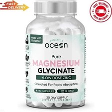 Organics Ocean Pure Magnesium Glycinate Low Dose Zinc Chelated 90 Capsules New picture
