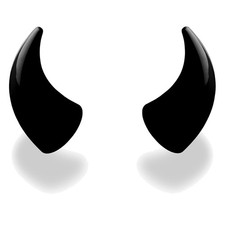 MagNeatOhz Large Devil Horns for Helmet |  | Magnetic & Interchangeable Horns... picture