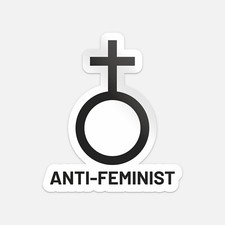 Anti Feminist Symbol Car Bumper Vinyl Sticker Decal picture