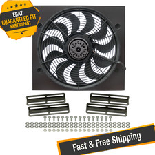 Derale 16919 High Output Single 17'' Electric RAD Fan/Aluminum Shroud Kit picture