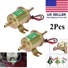 2 Packs 12V Electric Fuel Pump HEP-02A Universal Inline Low Pressure Gas Diesel picture