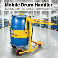 Mobile Drum Handler Drum Dolly Cart for 55Gal Steel Drums & 210L Plastic Barrels picture