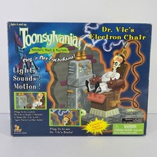 Toonsylvania Dr. Vic’s Electron Chair Toy Island 1998 Boxed Playset Vintage picture
