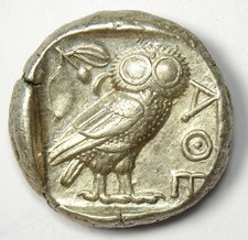 Attica Athens Athena Owl AR Tetradrachm 440-404 BC - NGC Choice XF (Certificate) picture