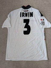 Vintage Manchester United 1999 Away shirt IRWIN 3 Treble 99 Dennis Irwin picture
