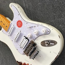 Solid Electric Guitar FR Bridge  Stainless Fret White Fast Shipping No Logo picture