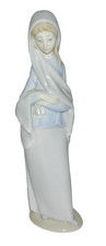 Lladro #4650 Girl With Calla Lilies 9” Porcelain Figurine AS IS Broken Flowers picture