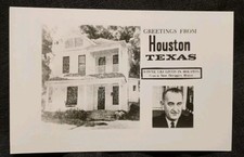 RPPC 1960s Greetings From Houston Texas President LBJ House Where He Lived picture