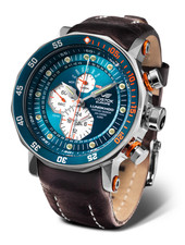 Vostok Europe Lunokhod YM86-620A636 Turquoise Blue Diver Wristwatch 49mm picture