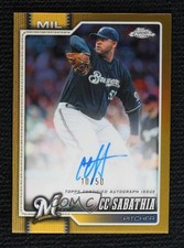 2026 Topps Chrome Legends Gold Refractor 10/50 CC Sabathia #CLA-CS Auto HOF 1vc9 picture