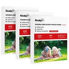 300PK Koala Double Sided Photo Paper 8.5x11 Glossy 42 lb Inkjet Printer Brochure picture