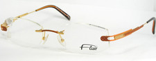 Vintage Flair MOD 752 COL 517 GOLD /ORANGE UNIQUE EYEGLASSES 50-17-135mm Germany picture