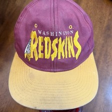 Vintage Washington Redskins Hat SnapBack One Size Faded NFL 90s Script picture