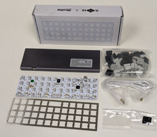 Massdrop x OLKB Planck Keyboard Kit Gunmetal Case MX Compatible Plate Beige/Blac picture
