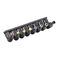 8pcs DC Power Adapter Kit 5.5 x 2.1mm Right Angle Converter Barrel Connector Set picture