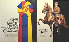 Callaway Hills Stable Charlottesville Horse Will Shriver Vintage Print Ad 1977 picture