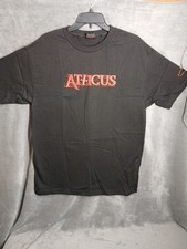 Vtg NWOT Atticus Black Short Sleeve Graphic T Size L picture