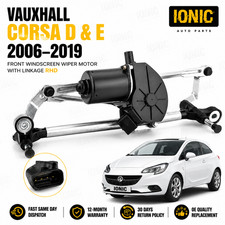 Vauxhall Corsa D & E 2006–2019 Front Windscreen Wiper Motor with Linkage RHD picture