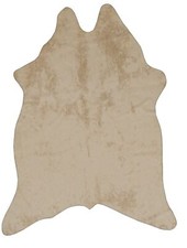 Linon Home Decor Products Faux Cow Hide Mini Scatter Size Ivory Print Polyest... picture