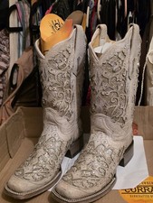 Corral womens cowgrl Western leather boot size 7.5M new with box - glitter inlay picture
