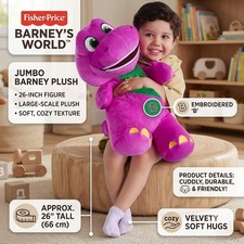 Fisher-Price Barney's World Jumbo Barney Plush 26