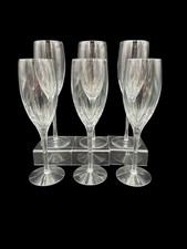 Lenox Starfire Allegro Flute Set of 6 Crystal Stemware 8 3/8