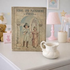 Antique 1890 School And Playground Stories Children’s Book A.W. Adams Illustrted picture