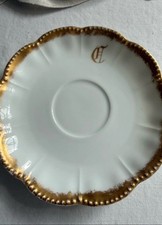 Antique 1890 Haviland Limoges France Porcelain Saucer  William Lycett Atlanta picture