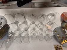 Vintage Claudia Import Associates Crystal Stemware Set 21 Pc Wine Sherry Dessert picture