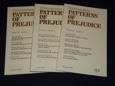 1984 PATTERNS OF PREJUDICE LOT OF 3 - INSTITUTE OF JEWISH AFFAIRS - O 2596M picture