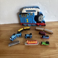 Thomas & Friends Trains Take Along Lot Diecast Trains & Carrying Case- See Pics picture
