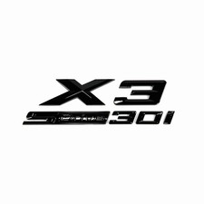 Gloss Black For X3 Series Emblem X3 + SDrive 30i Number Rear Trunk Badge New picture