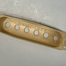 Vintage 1970s DIMARZIO Cream White Aged Yellow Strat Single Coil Pickup Cover picture