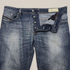 Diesel Larkee Jeans Mens 36x34 Blue Medium Wash Regular Straight Stretch Denim picture