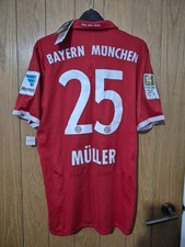 BNWT Bayern Munich 2016/17 Home Shirt Adizero Player Issue Muller 25 (M) picture
