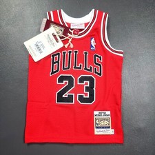 100% Authentic Michael Jordan Mitchell Ness 97 98 Bulls Jersey Size 3T Toddler picture