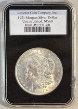 1921 Morgan Silver Dollar - Philadelphia Mint - MS60 (Littleton Coin Co. Graded) picture