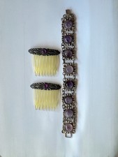Vintage Mexican Silver Jewelry Lot *** AMAZING includes bracelet and hair combs picture