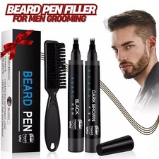 Men Beard Filling Pen Hair Grower Waterproof Filler Moustache Eyebrow Brush Tool picture