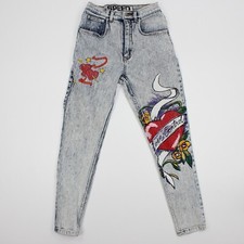 Vintage Speed S. CONTROL Acid JEANS Women's Ladies JUNIOR Size (24 X 28) HI RISE picture