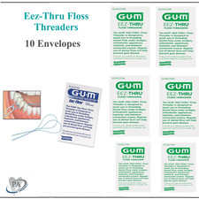 50x Sunstar GUM 840 Eez-thru FLOSS Threaders 50 pieces total Floss Threaders USA picture