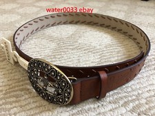 Women's Sonoma Brown Faux Leather Belt Size Medium M New with $30 tag From Kohls picture